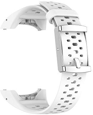 WIIKAI Armband Ersatzarmbänder kompatibel für Polar M400/M430 Silikon Ersatz Uhrenarmbänder.(Weiß)