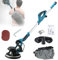 XYEJL Ponceuse Électriques,Ponceuse Girafe 1800w,Ponceuse Platre,5 Vitesses Réglables avec Lumière LED,Manche Télescopique,avec Tuyau Anti-poussière Et Sac à Poussière,220v