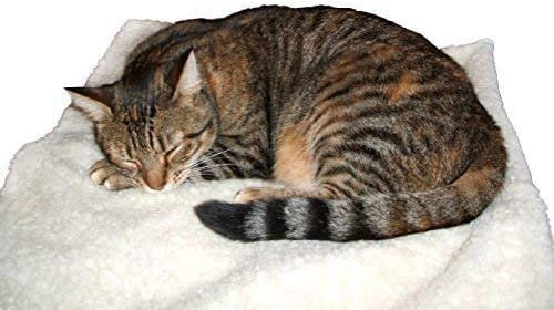 ADEPTNA Large Self Heating Pet Bed Super Soft Comfortable For Cats Kittens Dogs Puppy Animal Pet- Quality Thermal Performance - Super Sheepskin Style (MEDIUM (64 x 49cm))