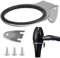 YISIFEINUO Hair Dryer Holder Wall Mounted Rack Bathroom Storage Organizer Steel Hairdressing Dryer Hanger - Stainless Steel, Black