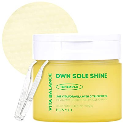 EUNYUL Vita Balance Own Sole Shine Toner Pad 70 Pads & Gesichtspeeling Pads & Koreanische Hautpflege & Tonerpads