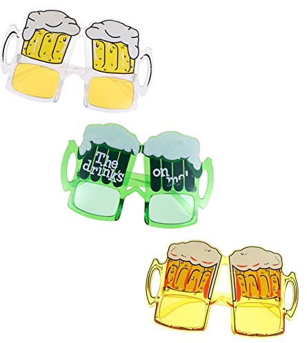 ifundom 3stücke Lustige Party Brillen in Bierkrugform Kreatives Party-zubehör Aus Hochwertigem Für Bierparty-themen Und Fotoshootings