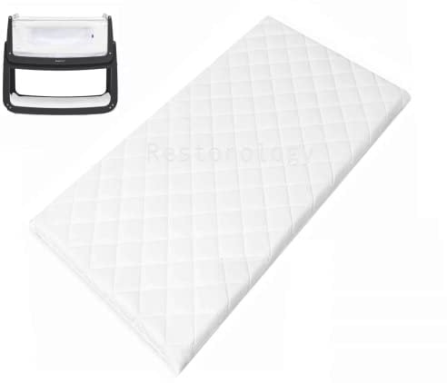 Restorology SnuzPod 4 Baby Crib Mattress – Extra Thick & Soft Foam Mattress With Antibacterial Removable Cover, Expert Recommended Support for Newborns, White | Size : 40cm x 75.5cm
