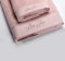 Russo Tessuti Set Bagno Teli Spugna 100% Cotone 1+1 Viso Ospite Liu Jo LiuJo Lurex Logo Ricamo-Rosa