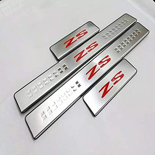 COPTRZ 4pcs Stainless Steel Car Door Sill Protector for Mg Zs 2017-2021,Non-slip Scuff Guard Anti-scratch Sticker Trim Auto Styling Accessories.