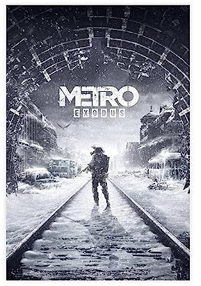 Metro Exodus-Spiel-Poster, Leinwand-Poster, Schlafzimmer-Dekor, Sportlandschaft, Büro, Raumdekoration, Geschenk, ungerahmt, 30 x 45 cm