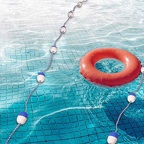corda di sicurezza per piscina 10ft/16ft/20ft/26ft/30ft/40ft Long Swimming Pool Lines, Blue White Pool Safety Divider Corda E Kit Galleggiante, Marker Cordon Line for Piscine Interrate/Allenamento Com