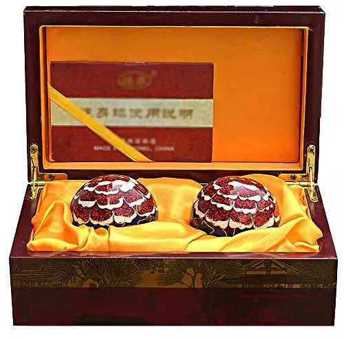 UNbit Baoding-Ball, Stressball, Stressbälle for Erwachsene, chinesische Übung, Stress, Baoding-Bälle, Entspannungstherapie, Yin-Yang-Design ( Color : F )