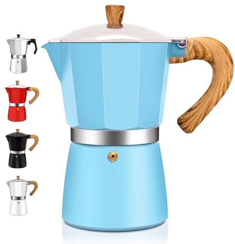 DITOSH 9 Cup Aluminum Espresso Stovetop Moka Pot Express Coffee Maker Percolator Italian Classic Mocha Coffee Machine for Italian and Cuban Cafe Brewing for Home & Camping 450ml 15oz