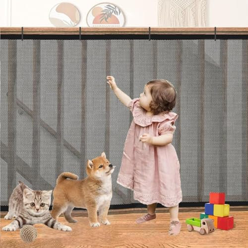 Red de Seguridad para niños, Red anticaída para balcón y Valla, Red de barandilla de Escalera, Fuerte y Ajustable, Adecuada para niños, Mascotas, Juguetes (6m*0.9m)