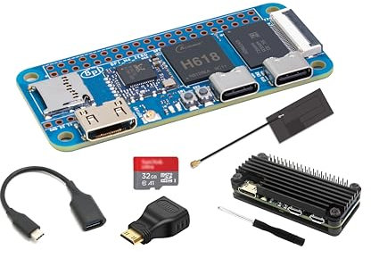 Banana Pi BPI M4 Zero Allwinner H618 Linux Single Board Computer, Wireless Dual-Band Development Board, LPDDR4 4GB RAM 32GB eMMC, ARM Mali G31 GPU for IoT Programming, Support Debian Ubuntu (Bundle4)
