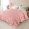 Whale Flotilla Double Size Blanket for Bed with Expanded 3D-Jacquard Pattern, 150X200 CM Fuzzy Soft Cozy Exquisite Blankets or All Season, Warm and Fluffy, Pink