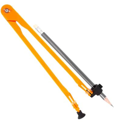 Large Compass for Drawing Circles | Precision Compass Drawing Tool Drafting Compass - Compact Drawing Compass Math Geometry Tools for Teacher Designer Carpenters