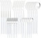 Table de table en acier inoxydable de 30pcs, ensemble d'argenterie en acier en acier inoxydable, ustensiles de couverts de table pour cuisine, blanc