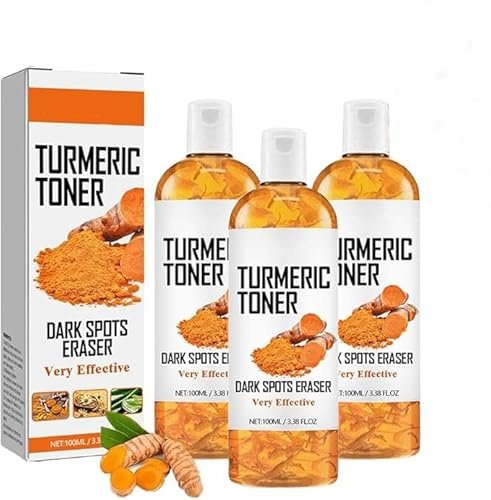 Turmeric Toner,Turmeric Toner Dark Spot Eraser, Turmeric Face Toner,Hydrating Moisturizing Facial Toner for Women, Turmeric Toner Dark Spot Remover,Dark Spot Corrector (3 pcs)