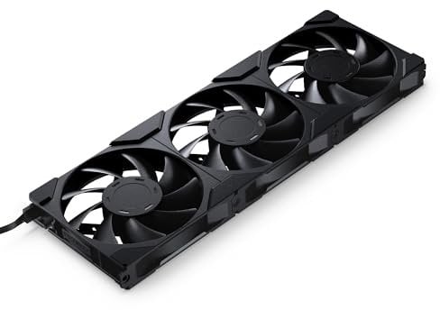 Phanteks M25-120 Gen2 Triple Pack 120mm PWM Ventilador de refrigeración de alto rendimiento, marco de ventilador unificado en cadena de margarita, negro.