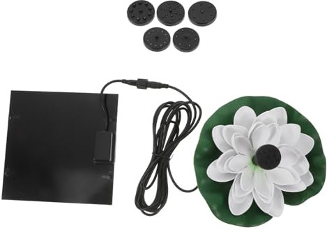 Milisten Lotus Flower Garden Solarbrunnen Vogelbad 2,5 w Solarbetriebenes Wasserspiel Für Die Außendekoration