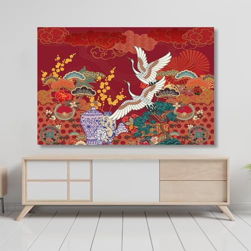 Tv-staubschutz Für Den Innenbereich, 19–100 Zoll, Kunst-tv-Abdeckung, Japanische Luxus-wasserdichte Displayschutzfolie, Schlafzimmer, Wohnzimmer, Dekoration(Size:60IN(W141xH85CM),Color:c)