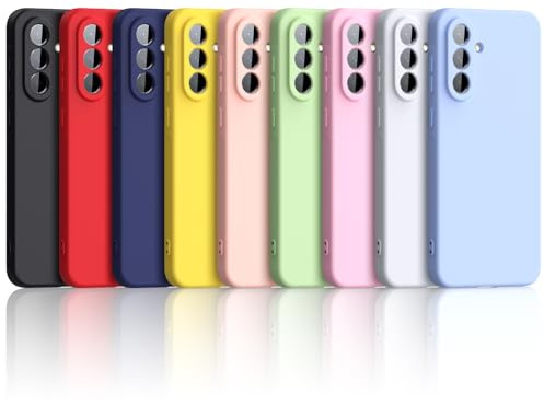 Oududianzi - 9 Stücke Hülle für Samsung Galaxy A56 5G Handyhülle, Weiche TPU-Silikon Case Dünne und Leichte und Stoßfeste, Anti-Kratz Anti-Tropfen Schutz-hülle aus Flexiblem Gummi - [9 Farben]