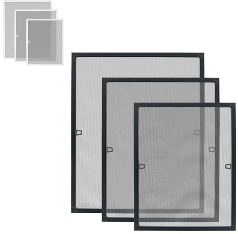 MAYTIIMO 120x140cm Fliegenschutz Mückenschutz für Balkon Terrassen ohne Bohren Fliegengitter mit Aluminium Rahmen Mückenfenster Fenster Insektenschutz Mückengitter Insektenschutzgitter(Anthrazit)