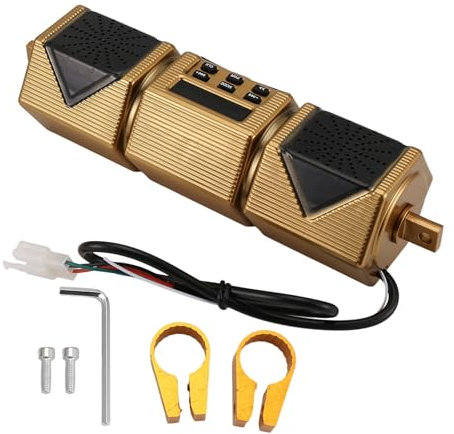 Reinscer Motorrad MP3 Player Lenker Lautsprecher Bluetooth Musik FM Radio Wasserdicht Verstellbare Halterung Fahrrad Audio Stereo 12V