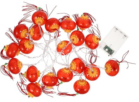 IMIKEYA Chinesische Laterne Led-lichter Lichterkette Im Traditionellen Stil Für Frühlingsfest-atmosphäre Mit Szenen-laternen-layout Rot