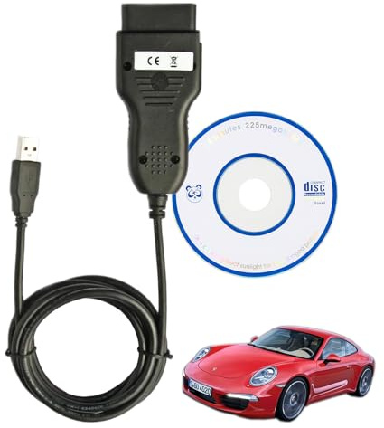 AMHTDOL für Porsche Piwis Diagnosekabel OBD2 ECU Scanner,für 911/Cayenne | Unterstützt die meisten Porsche Cayenne/Boxster-Modelle von 1996-2007,Kompatibel mit Windows XP Durametric Software V3.0.15.0