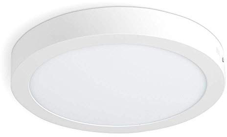 Tech Traders ® Surface Mounted LED Panel Light Ceiling Downlight Lamp Circular 18W 1450 Lumen Cool White Commercial Quality (LED Driver Inside The Panel Light) 2Years-Unlimited Warranty