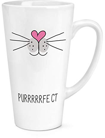 Purrfect Perfect Cat Face 17oz Large Latte Mug Cup
