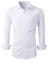 Mens Long Sleeve Dress Shirts Slim Fit Casual Business Formal Button Down Shirt (C455 White, XL)
