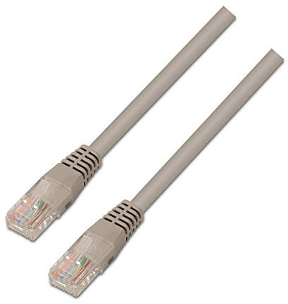 AISENS A135 – 0230 – Netzwerkkabel RJ45 Brauseschlauch (2.0 m, 10/100/1000 Mbit/s, Switch/Router/Modem/Patchpanel/Patchfeld/Access Point/Champs-) grau