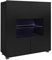 Mirjan24 Kommode Calabrini BR01 mit 2 Türen, Sideboard, Anrichte, 100x107x35 cm, Highboard, Mehrzweckschrank, Wohnzimmer (Schwarz/Schwarz Hochglanz, mit weißer LED Beleuchtung)