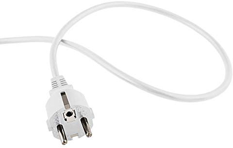 PremiumCord 230V 2m, Euro Enchufe A Extremo de Cable Abierto, Cable de Alimentación, 3 Extremos de Cable Expuestos, Color Blanco