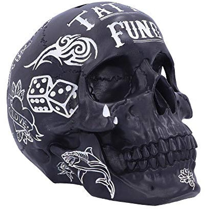 Nemesis Now Tattoo Fund Unisex Statue schwarz/weiß Polyresin Gothic, Rockwear, Totenköpfe