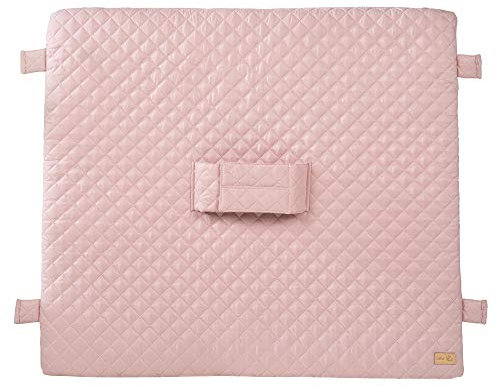 roba Wickelauflage roba Style 85 x 75 cm - Sichere Unterlage mit Haltegurt & Laschen für Baby Wickeltische - Wickelunterlage abwischbar - Rosa/Mauve