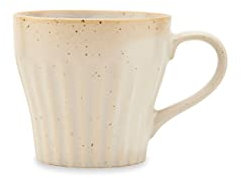 House Doctor Tasse à café Berica Beige | Grande tasse pour café, thé et autres boissons chaudes | Design danois avec esthétique de bien-être