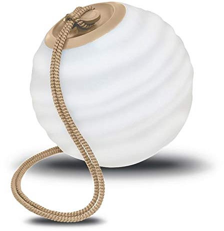 SORA LED-Außenhänge, mit Fernbedienung, wiederaufladbar, Durchmesser 24,3 cm, Beige/Creme