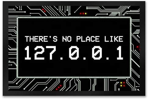 trendaffe Localhost Fußmatte mit IP Adresse 127.0.0.1 in weiß - There's no Place Like