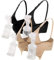 4How 2Pcs Soutien-Gorge Allaitement sans Armature – Soutien-Gorge de Maternité Confortable avec Rallonge, Grossesse et Post-Partum Libres Noir,Crème M