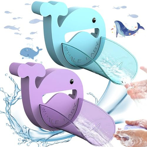 MoK 2 Stücke Kinder Wasserhahn Extender - Cartoon Wasserhahn Verlängerung für Kind Handwäsche - Wasserdüse für Küche und Bad