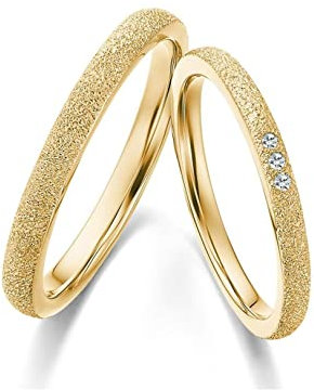 KnSam Ring, Verlobung Ringe Frau Elegant 18 K Gold 750 Eheringe Für Männer Trauringe Weißgold Paarpreis Mit Diamant Ringe Paarpreis Kostenlos Gravur