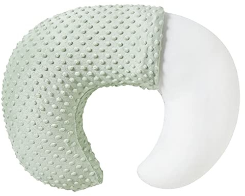 Baby Nursing Pillow and Body Positioner with Premium Slipcover for Breastfeeding for Baby Boys and Girls, Feeding Pillow with Breathable Comfortable Pillowcase (Green)