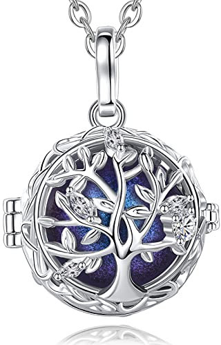 AEONSLOVE Bola Grossesse Collier Femme Enceinte Pendentif Sons Musique Chime Ball pour Future Maman Fille Amie Bijoux Femme pour Méditation de Yoga Cadeau Naissance