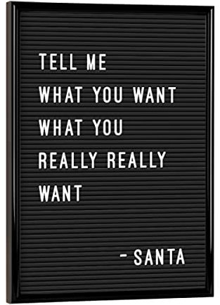 artboxONE Poster mit schwarzem Rahmen 18x13 cm Typografie Letterboard Tell Me What You Want - Bild Letter