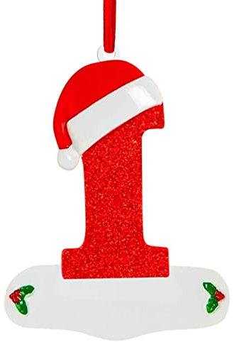 Buchstaben Weihnachtsbaum Anhänger 2022 Acryl-Weihnachtsschmuck Personalisierte 26 Buchstaben Anhänger Ornamente mit Weihnachtsmütze, Glitzer Alphabet Weihnachtsbaum Ornamente