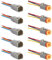 GTIWUNG DT Stecker Set, 5 Sets Männlich und Weiblich Auto Wasserdichter Elektrischer Steckverbinder Kabelverbinder Stecker 4-polig mit 15cm 16AWG Kabel, DT Serie Kabelstecker für Auto, Grau