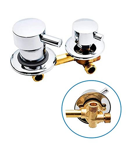 AFUDER Sala Doccia a Parete 2/3/4/5 vie Uscita Acqua Rubinetto Doccia in Ottone Vite o Intubazione Cabina Doccia in Rame Valvola Miscelatore Acqua Calda Fredda Cromato