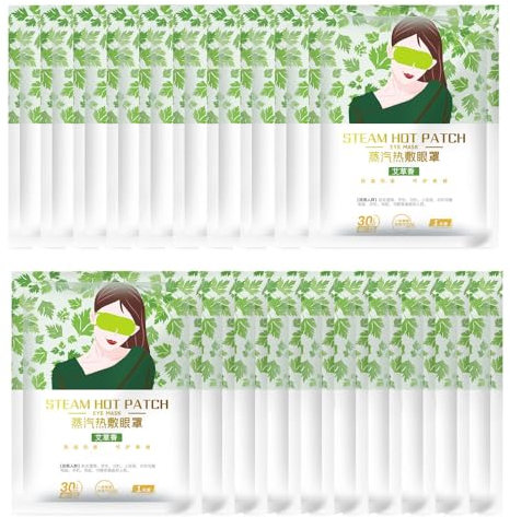 20 Stück Augenmaske Wärmend, Dampf-Augenmaske, Warme Augenkompresse, Wermut augenmaske, Hilft bei trockenen, geschwollenen Augen und dunklen Ringen, augenpflege