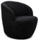 HOMLA Sessel Wohnzimmersessel Relaxsessel SVINGEN drehbar schwarz 65,5x77x69cm