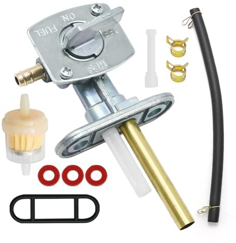 Zreneyfex Fuel Vavle con llave de gasolina de repuesto para Yamaha YFB 250 YFM 200 250 350 400 Big Bear TTR 90 125 225 repuesto para Suzuki LT 80 LTZ 400 repuesto para Kawasaki KLX 125 KLF 300 400